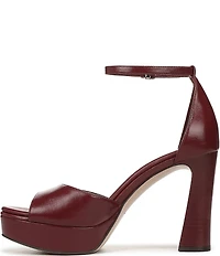Naturalizer 27 EDIT Delphie Leather Ankle Strap Stack Heel Platform Dress Sandals