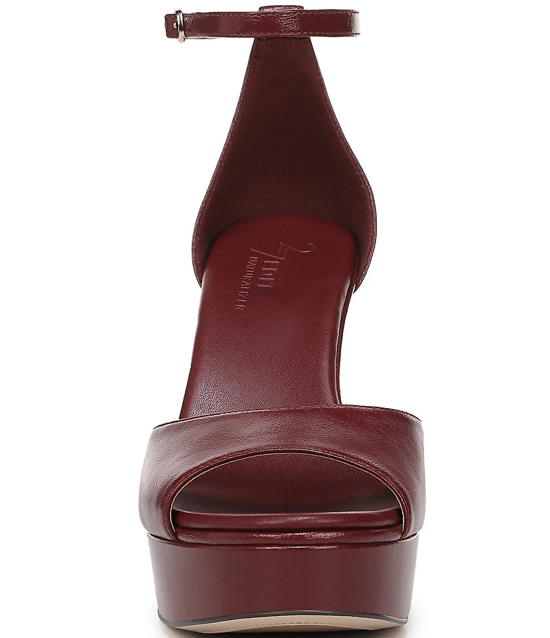 Naturalizer 27 EDIT Delphie Leather Ankle Strap Stack Heel Platform Dress Sandals