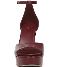 Naturalizer 27 EDIT Delphie Leather Ankle Strap Stack Heel Platform Dress Sandals