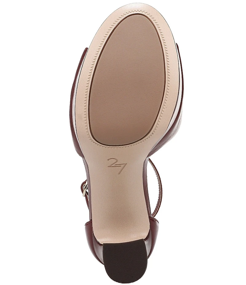 Naturalizer 27 EDIT Delphie Leather Ankle Strap Stack Heel Platform Dress Sandals
