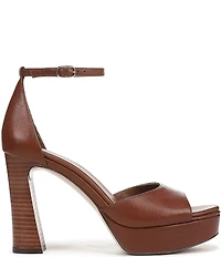 Naturalizer 27 EDIT Delphie Leather Ankle Strap Stack Heel Platform Dress Sandals