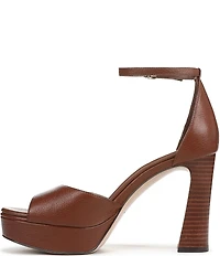 Naturalizer 27 EDIT Delphie Leather Ankle Strap Stack Heel Platform Dress Sandals