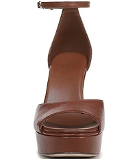 Naturalizer 27 EDIT Delphie Leather Ankle Strap Stack Heel Platform Dress Sandals