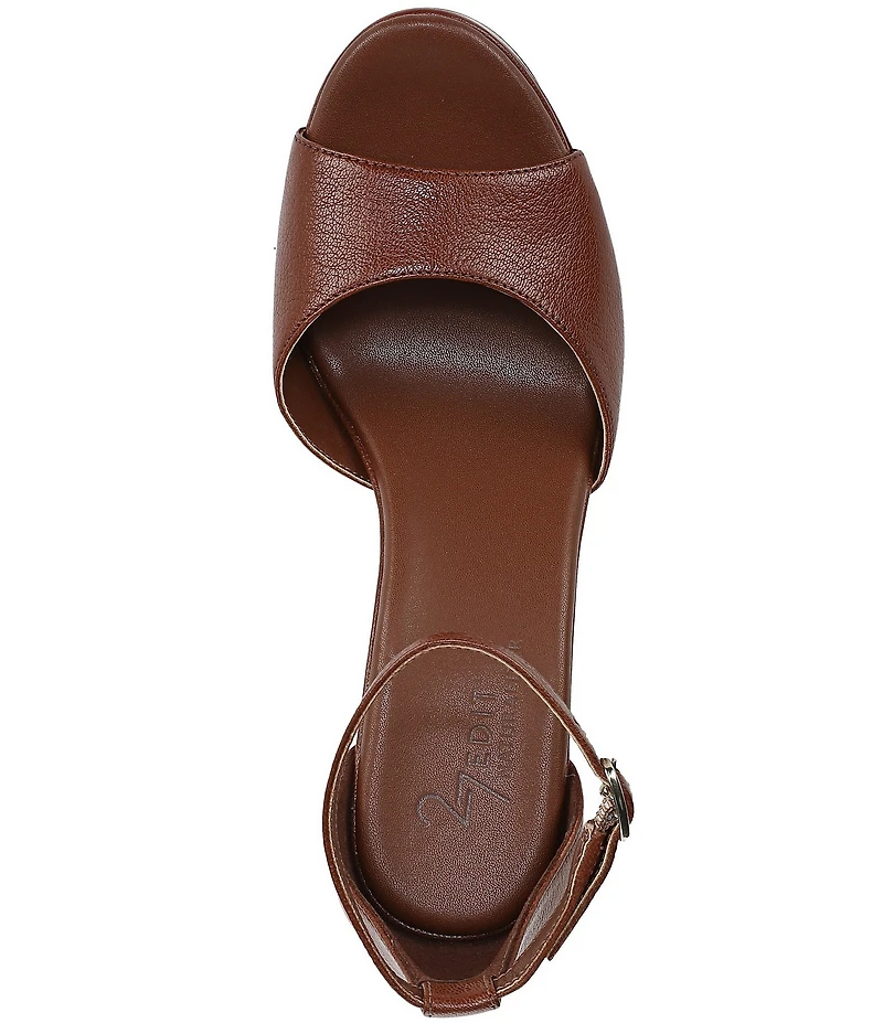 Naturalizer 27 EDIT Delphie Leather Ankle Strap Stack Heel Platform Dress Sandals