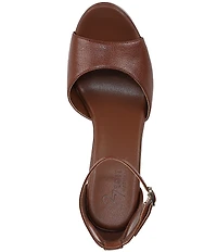 Naturalizer 27 EDIT Delphie Leather Ankle Strap Stack Heel Platform Dress Sandals