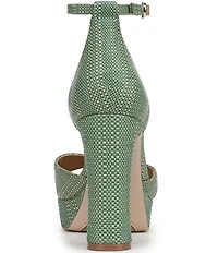 Naturalizer 27 EDIT Delphie Raffia Ankle Wrap Platform Dress Sandals