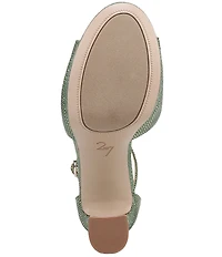 Naturalizer 27 EDIT Delphie Raffia Ankle Wrap Platform Dress Sandals