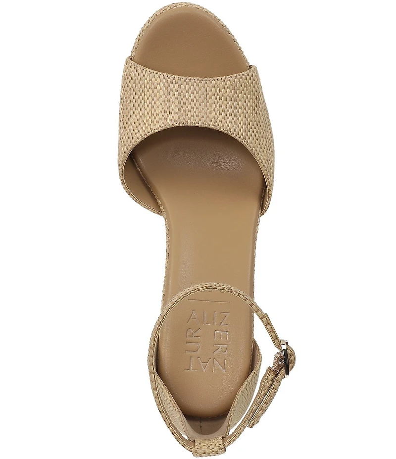 Naturalizer 27 EDIT Delphie Raffia Ankle Wrap Platform Dress Sandals
