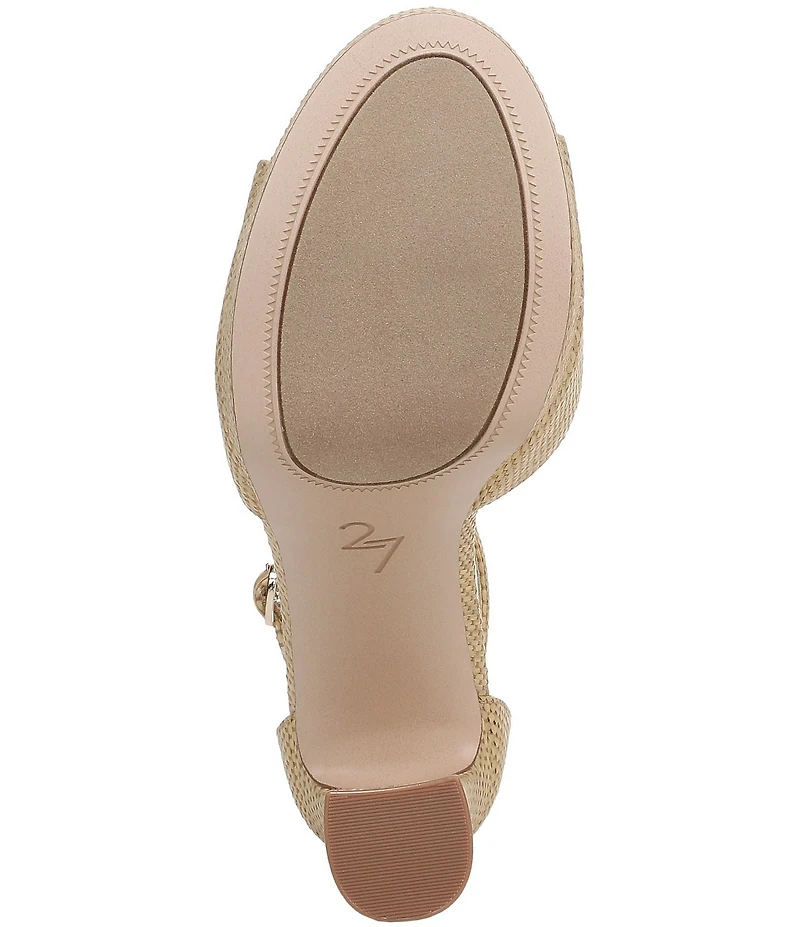 Naturalizer 27 EDIT Delphie Raffia Ankle Wrap Platform Dress Sandals