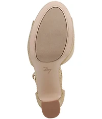 Naturalizer 27 EDIT Delphie Raffia Ankle Wrap Platform Dress Sandals