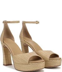 Naturalizer 27 EDIT Delphie Raffia Ankle Wrap Platform Dress Sandals