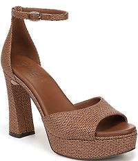 Naturalizer 27 EDIT Delphie Raffia Ankle Wrap Platform Dress Sandals