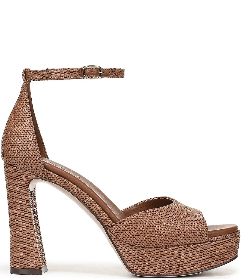 Naturalizer 27 EDIT Delphie Raffia Ankle Wrap Platform Dress Sandals