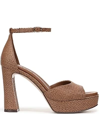 Naturalizer 27 EDIT Delphie Raffia Ankle Wrap Platform Dress Sandals