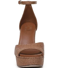 Naturalizer 27 EDIT Delphie Raffia Ankle Wrap Platform Dress Sandals
