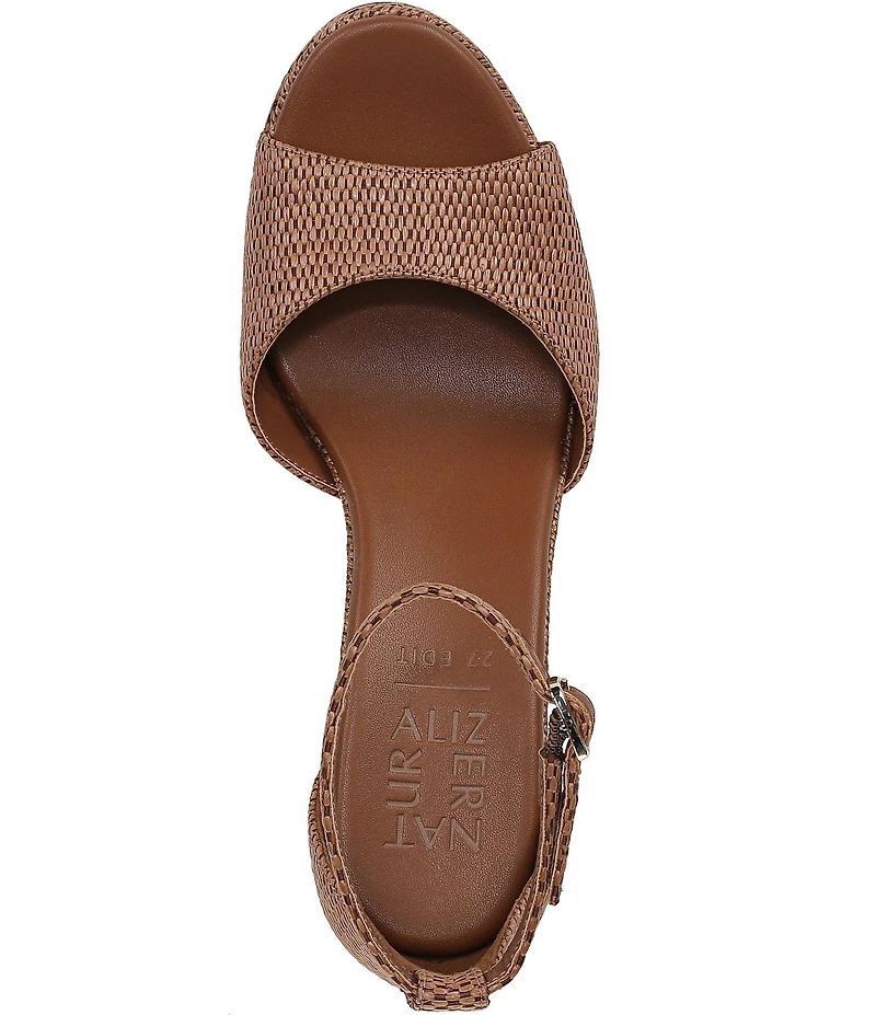 Naturalizer 27 EDIT Delphie Raffia Ankle Wrap Platform Dress Sandals