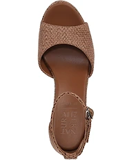 Naturalizer 27 EDIT Delphie Raffia Ankle Wrap Platform Dress Sandals