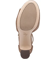 Naturalizer 27 EDIT Delphie Raffia Ankle Wrap Platform Dress Sandals