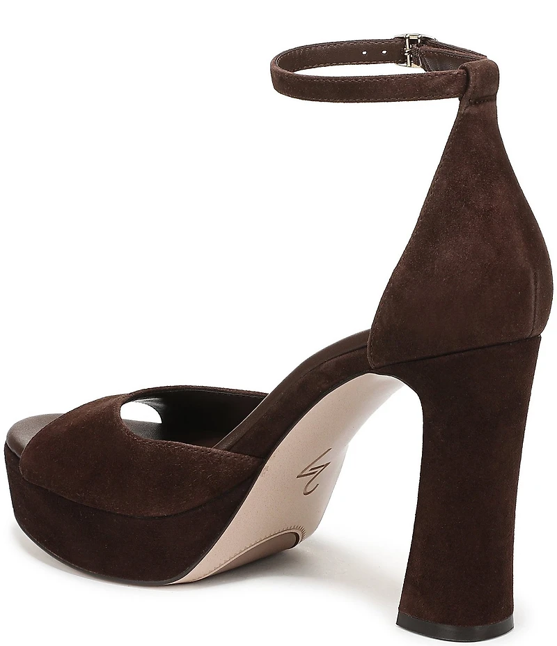 Naturalizer 27 EDIT Delphie Suede Ankle Wrap Platform Dress Sandals
