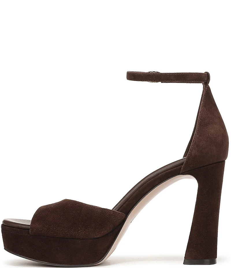 Naturalizer 27 EDIT Delphie Suede Ankle Wrap Platform Dress Sandals