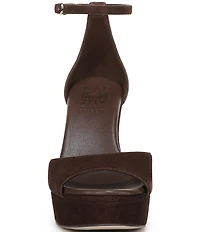 Naturalizer 27 EDIT Delphie Suede Ankle Wrap Platform Dress Sandals