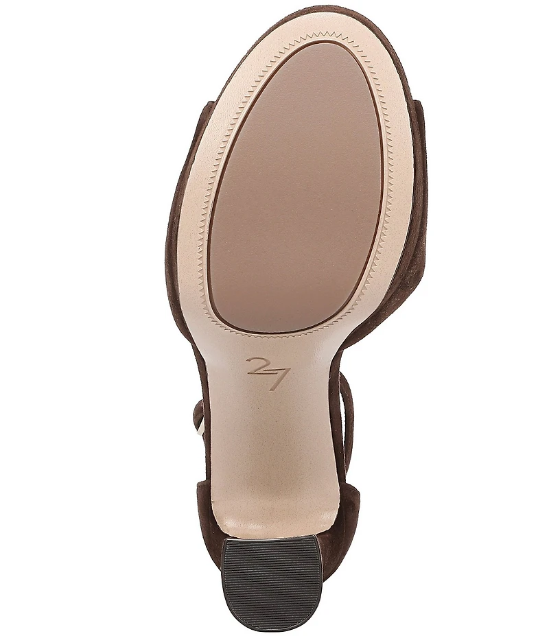 Naturalizer 27 EDIT Delphie Suede Ankle Wrap Platform Dress Sandals