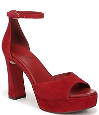 Naturalizer 27 EDIT Delphie Suede Ankle Wrap Platform Dress Sandals