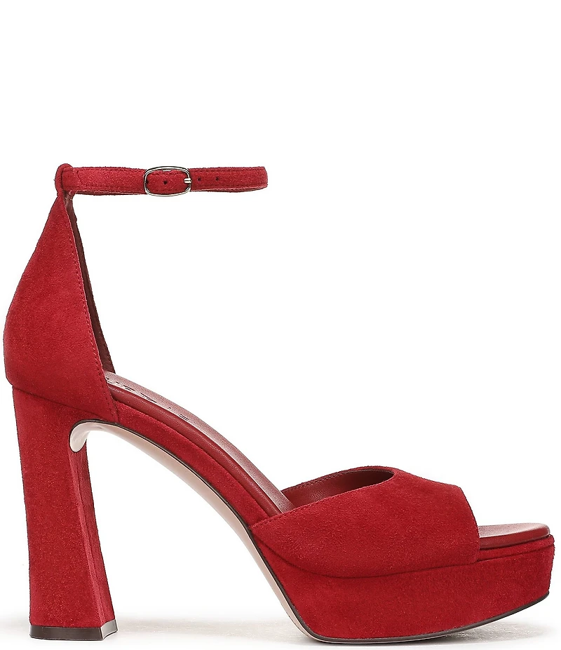Naturalizer 27 EDIT Delphie Suede Ankle Wrap Platform Dress Sandals