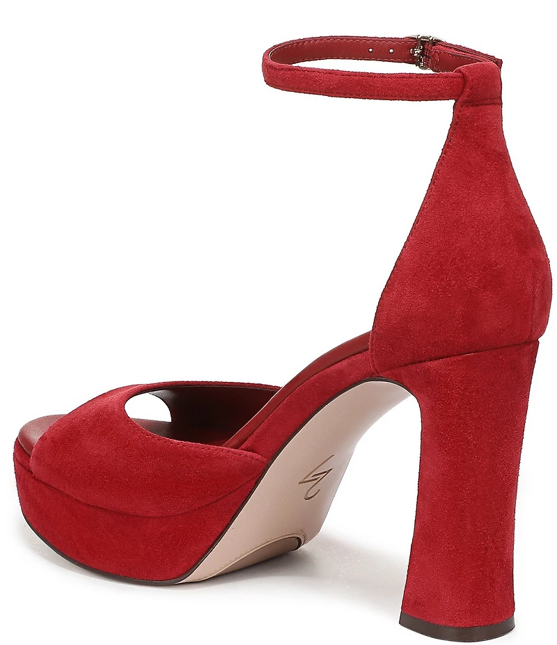 Naturalizer 27 EDIT Delphie Suede Ankle Wrap Platform Dress Sandals