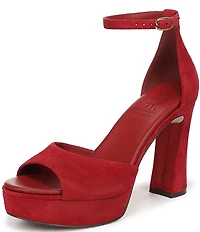 Naturalizer 27 EDIT Delphie Suede Ankle Wrap Platform Dress Sandals