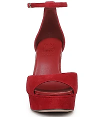 Naturalizer 27 EDIT Delphie Suede Ankle Wrap Platform Dress Sandals