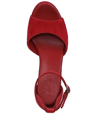 Naturalizer 27 EDIT Delphie Suede Ankle Wrap Platform Dress Sandals