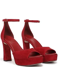 Naturalizer 27 EDIT Delphie Suede Ankle Wrap Platform Dress Sandals