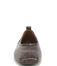 Naturalizer 27 EDIT Dream Snake Print Leather Square Toe Ballet Flats