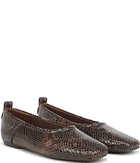 Naturalizer 27 EDIT Dream Snake Print Leather Square Toe Ballet Flats