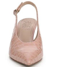 Naturalizer 27 EDIT Elaine Crocodile Leather Slingback Dress Heels