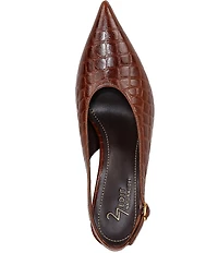 Naturalizer 27 EDIT Elaine Crocodile Leather Slingback Dress Heels