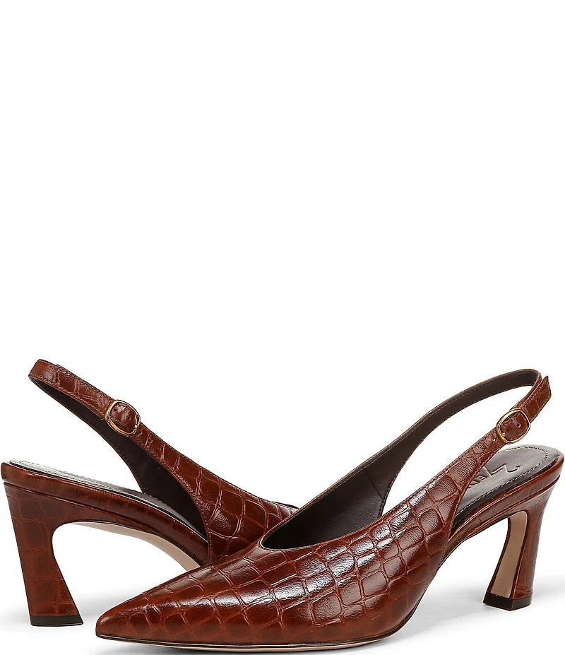 Naturalizer 27 EDIT Elaine Crocodile Leather Slingback Dress Heels