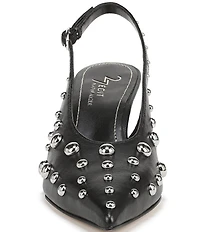 Naturalizer 27 EDIT Elaine Leather Studded Pointed Toe Slingback Pumps