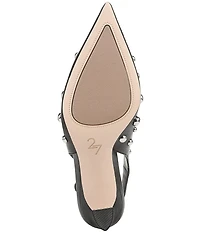 Naturalizer 27 EDIT Elaine Leather Studded Pointed Toe Slingback Pumps