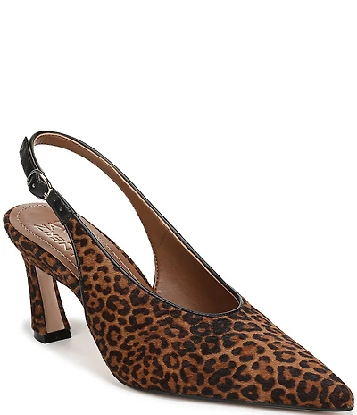 Naturalizer 27 EDIT Elaine Leopard Print Calf Hair Slingback Dress Pumps