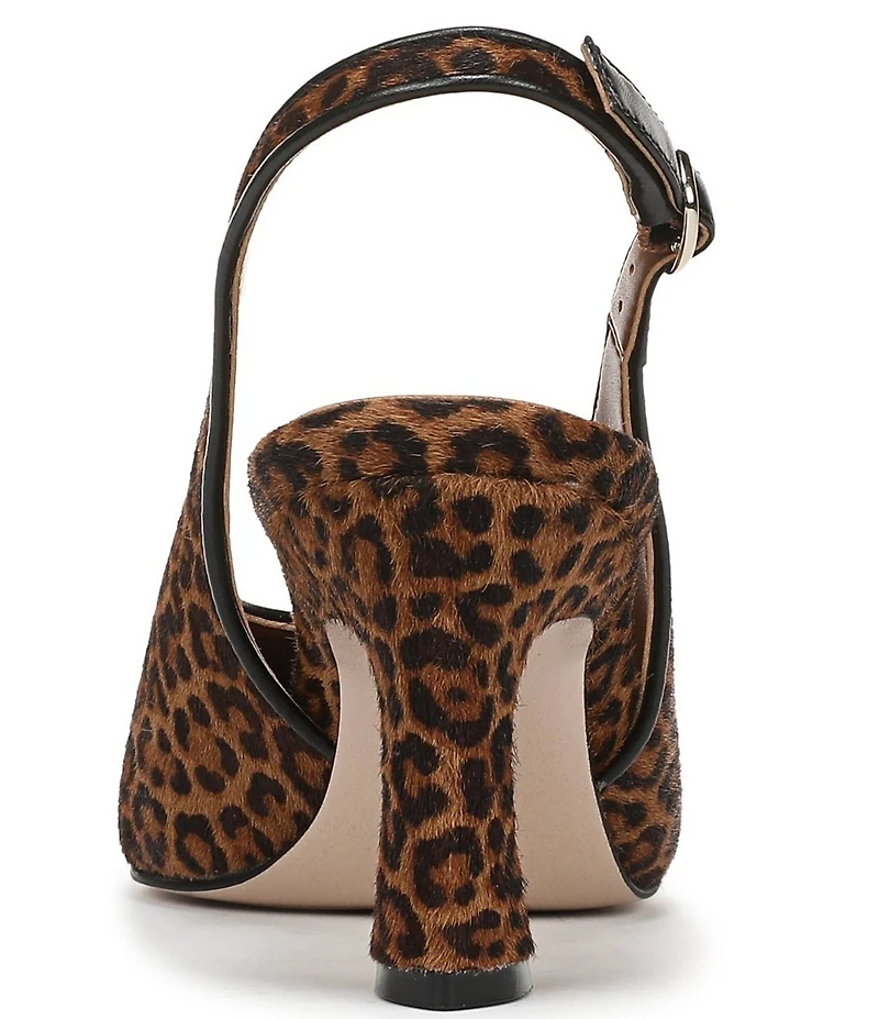 Naturalizer 27 EDIT Elaine Leopard Print Calf Hair Slingback Dress Pumps