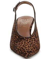 Naturalizer 27 EDIT Elaine Leopard Print Calf Hair Slingback Dress Pumps