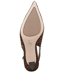 Naturalizer 27 EDIT Elaine Leopard Print Calf Hair Slingback Dress Pumps