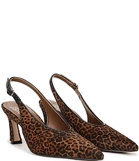 Naturalizer 27 EDIT Elaine Leopard Print Calf Hair Slingback Dress Pumps