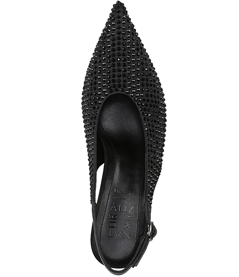 Naturalizer 27 EDIT Elaine Satin Sparkle Slingback Dress Pumps