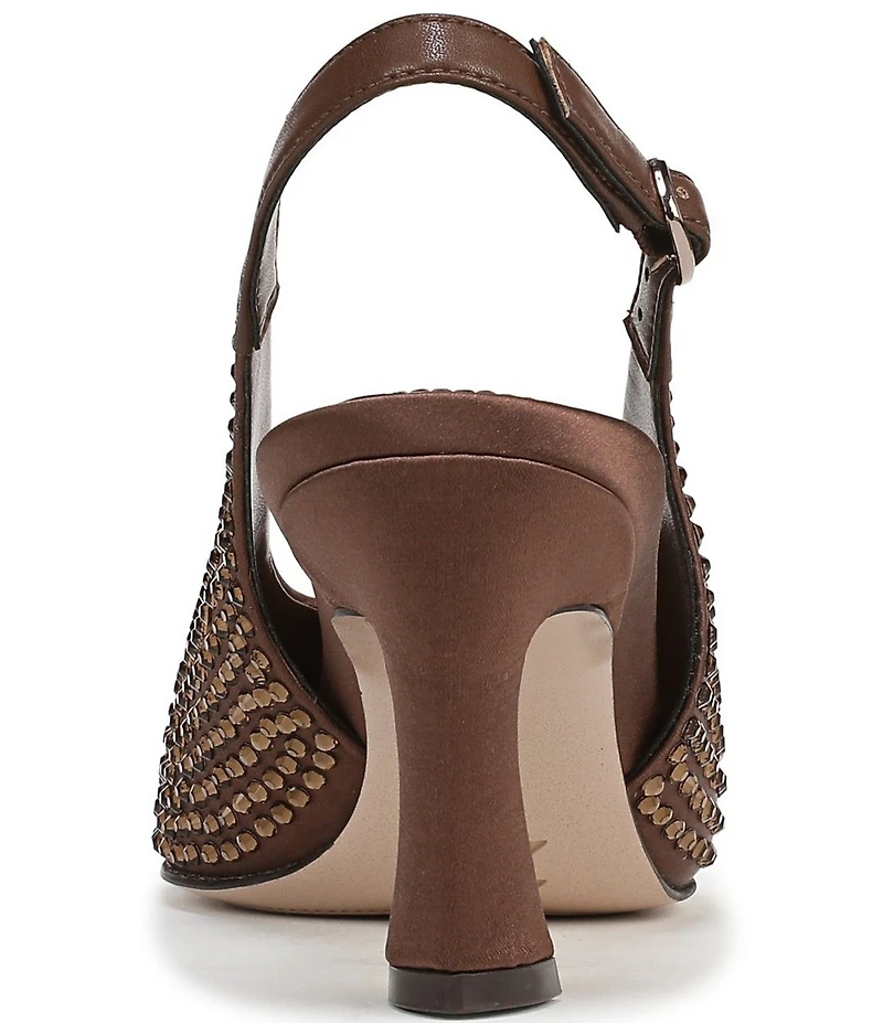 Naturalizer 27 EDIT Elaine Satin Sparkle Slingback Dress Pumps