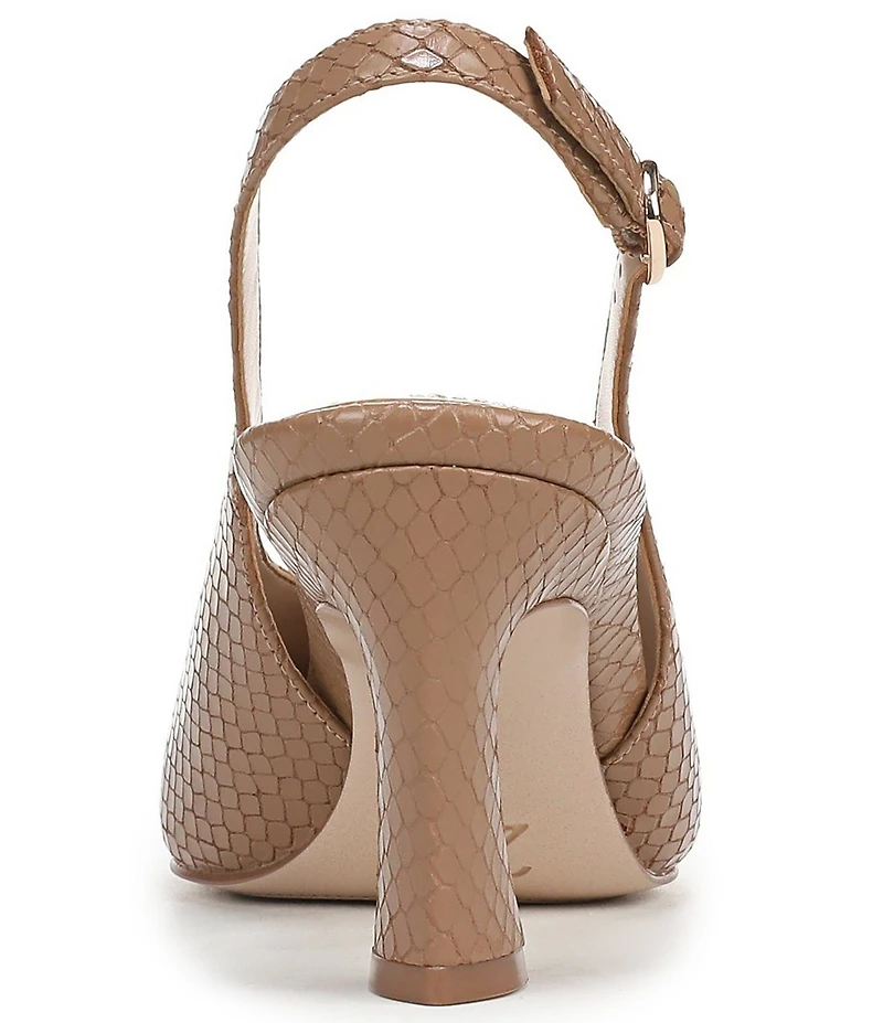 Naturalizer 27 EDIT Elaine Snake Embossed Leather Slingback Dress Heels