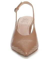 Naturalizer 27 EDIT Elaine Snake Embossed Leather Slingback Dress Heels
