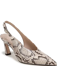 Naturalizer 27 EDIT Elaine Snake Print Leather Slingback Dress Heels